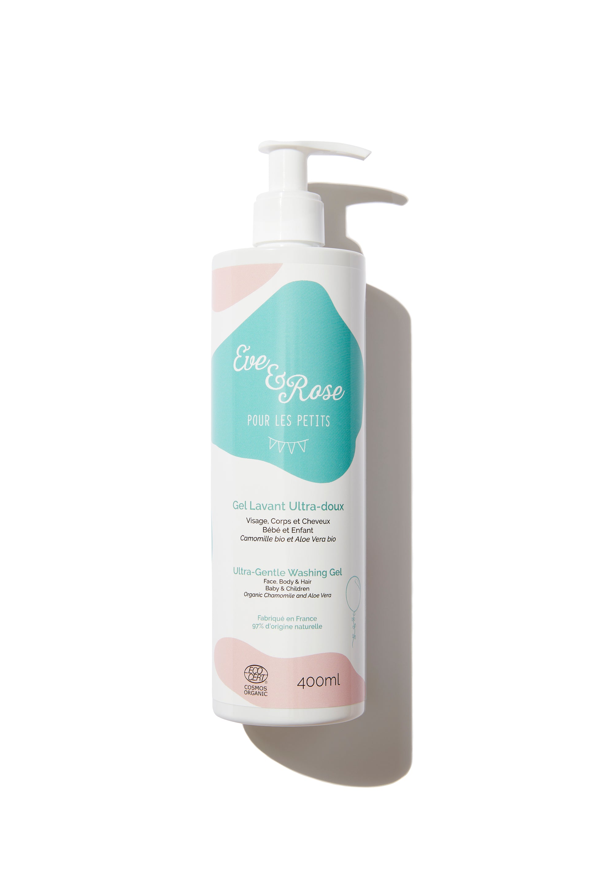 Gel lavant shampooing douche bain bébé bio Eve & Rose